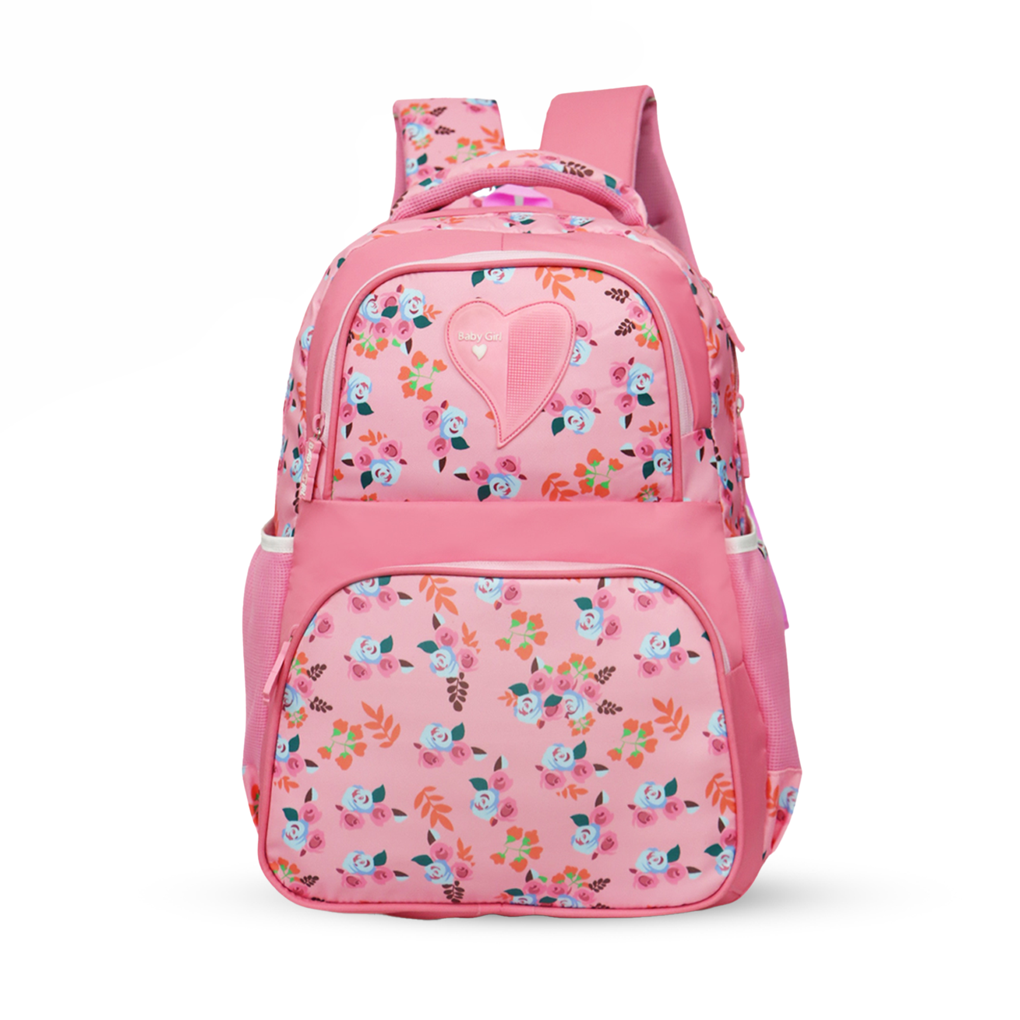 Pink Floral Comfort Kids Backpack | 35L Capacity with Padded Straps &amp; Water-Resistant Fabric